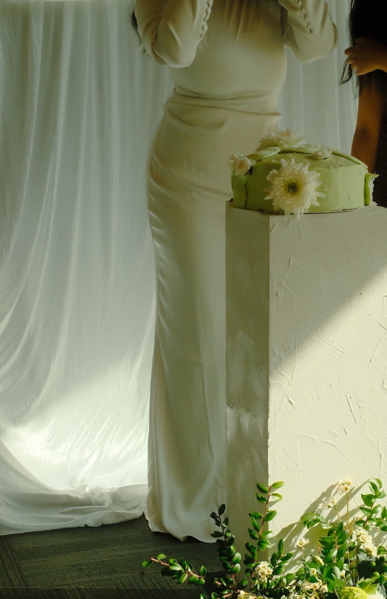 A ceremony floral and structural detail.